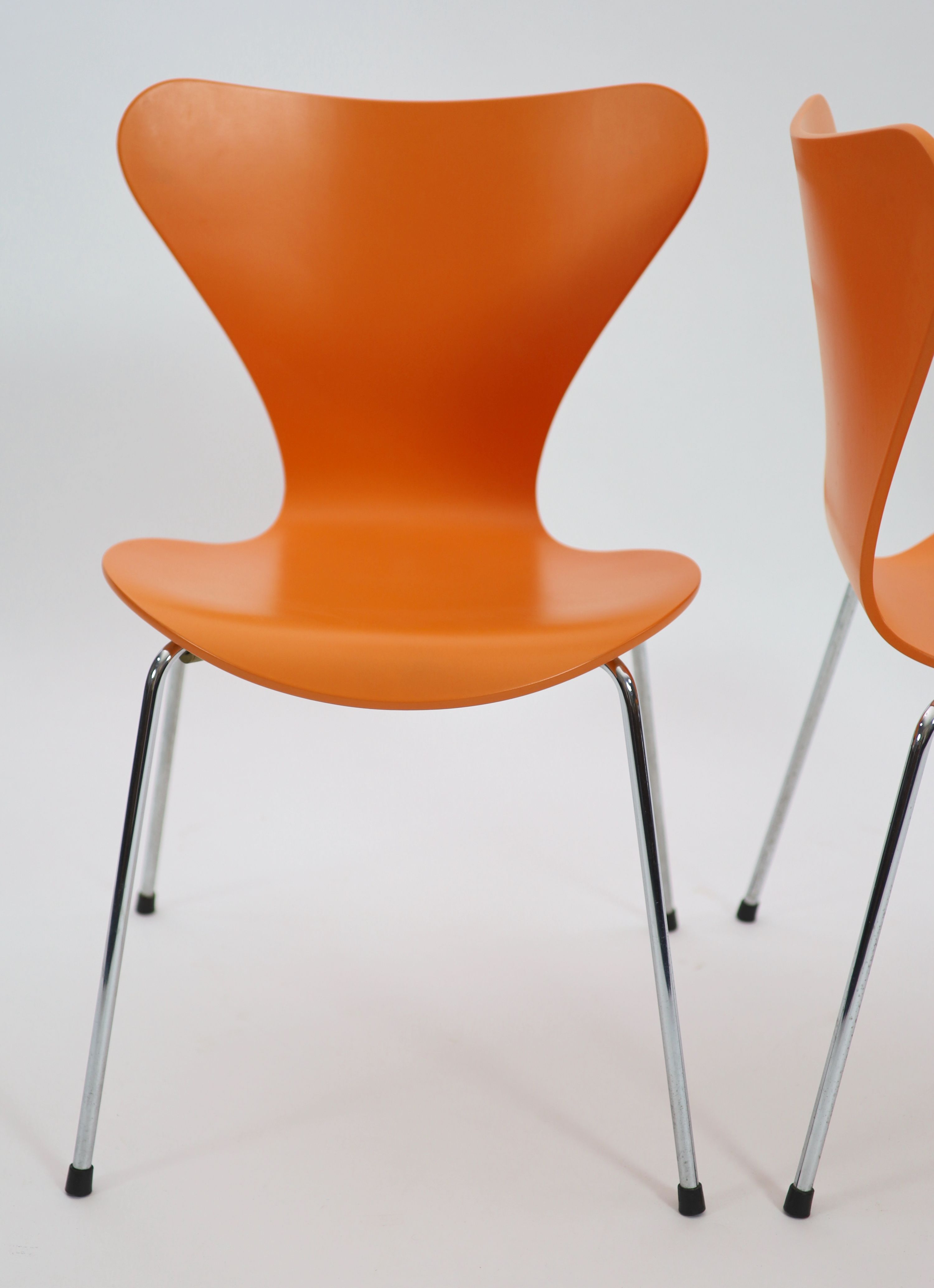 A set of six Danish Fritz Hansen chairs